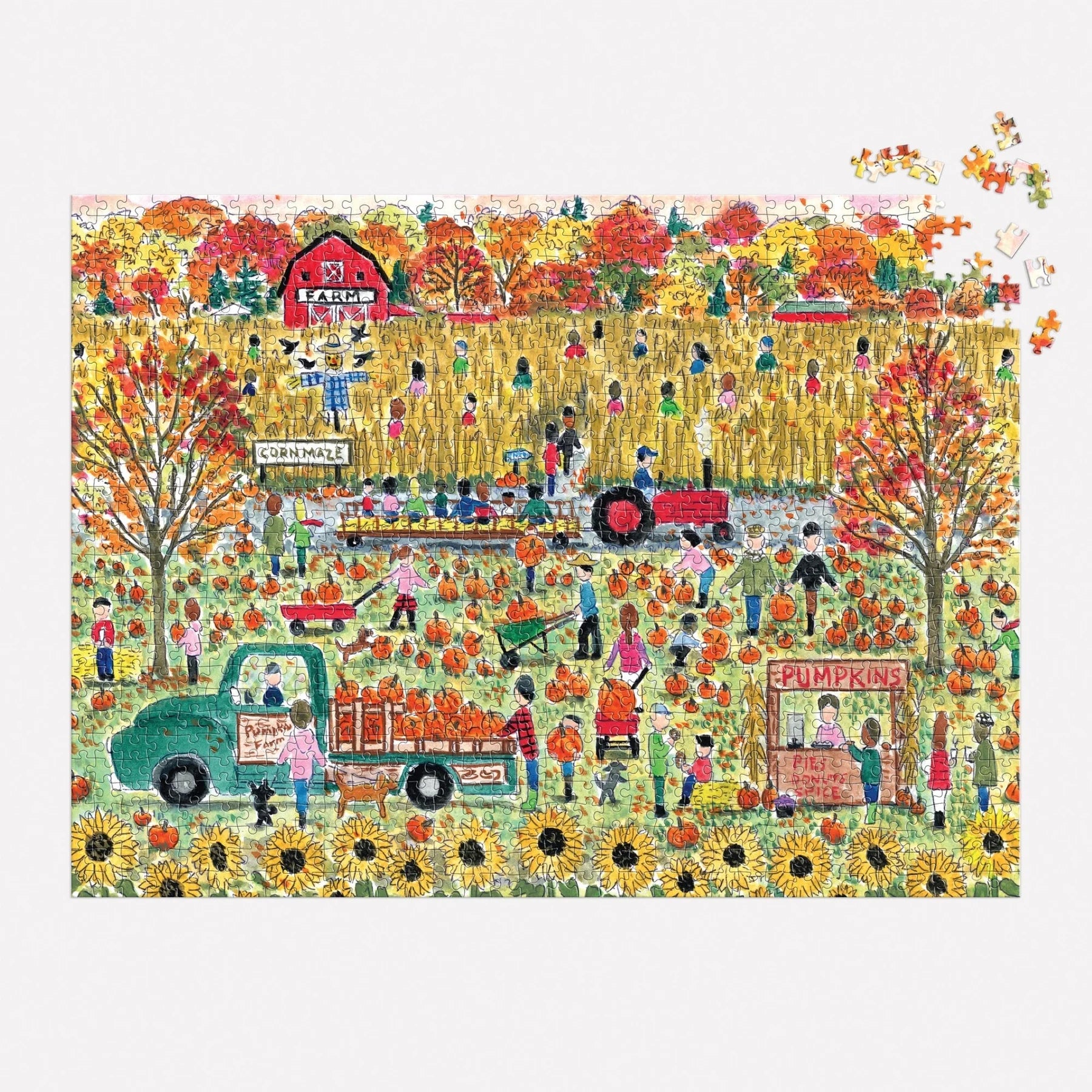 Michael Storrings Pumpkin Patch - 1000 Piece Jigsaw Puzzle - Galison - littleyoyo.ca