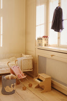 Konges Slojd - Doll Stroller - Power Pink Check - Konges Slojd - littleyoyo.ca