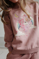 Konges Slojd - Lou Glitter Sweatshirt OCS - Mahogany Rose - Konges Slojd - littleyoyo.ca