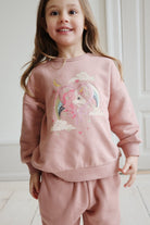 Konges Slojd - Lou Glitter Sweatshirt OCS - Mahogany Rose - Konges Slojd - littleyoyo.ca