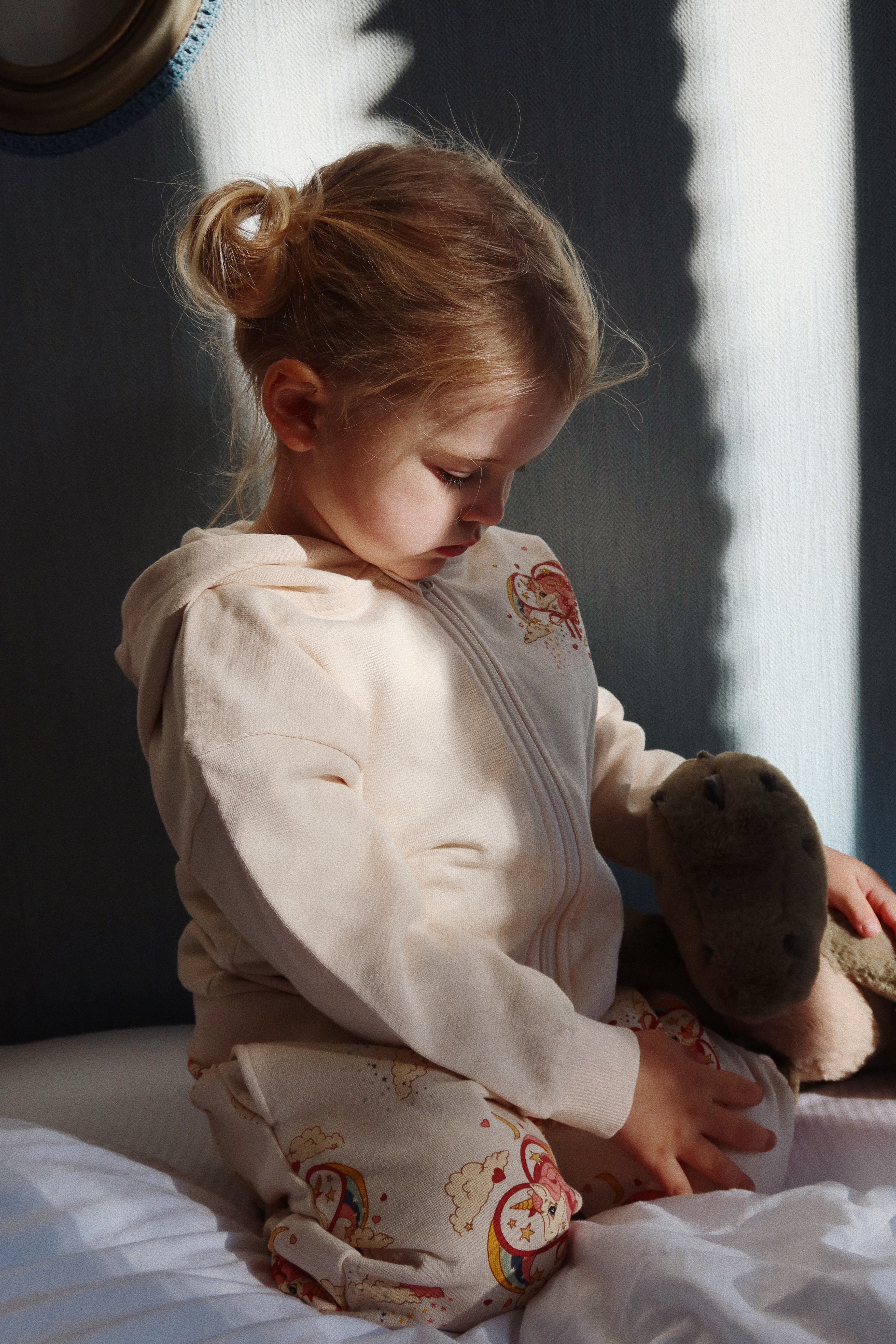 Konges Slojd - Loupy Lou Hoodie GOTS - Ecru - Konges Slojd - littleyoyo.ca