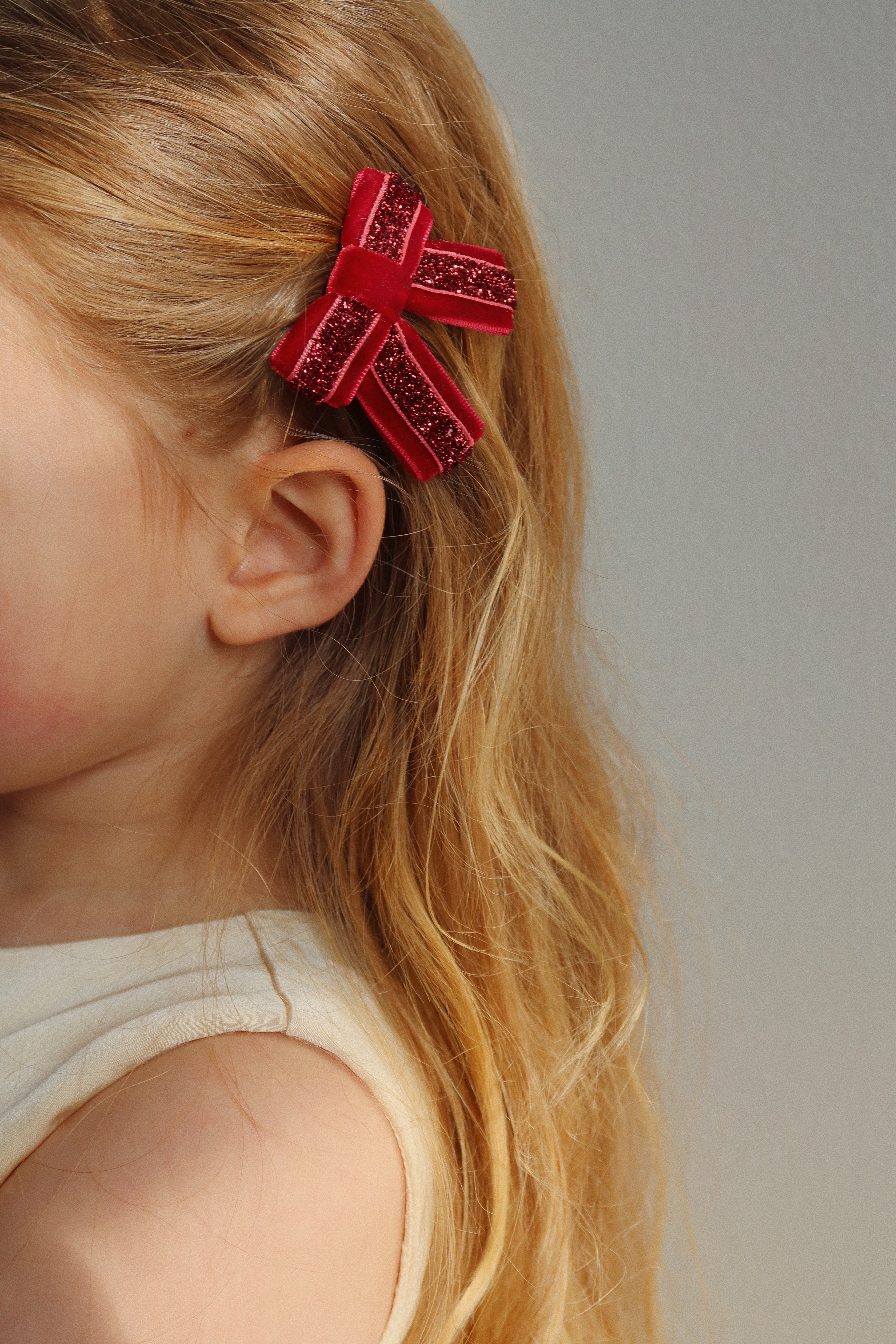 Konges Slojd - 4 Pack Velvet Bow Hair Clips - Konges Slojd - littleyoyo.ca