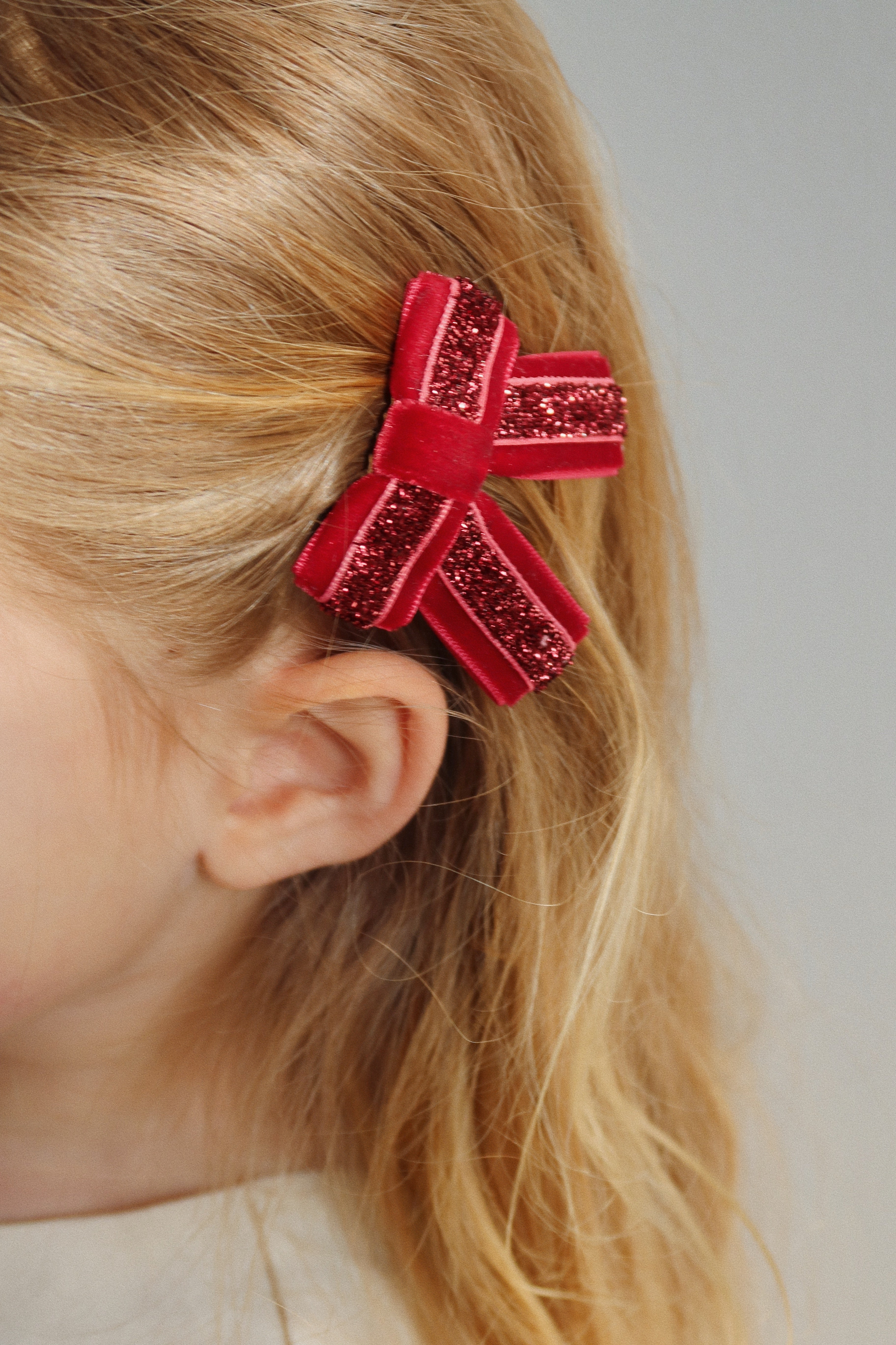 Konges Slojd - 4 Pack Velvet Bow Hair Clips - Konges Slojd - littleyoyo.ca
