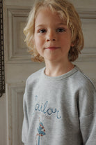 Konges Slojd - Lou Sweat Shirt OCS - Grey Melange - Konges Slojd - littleyoyo.ca