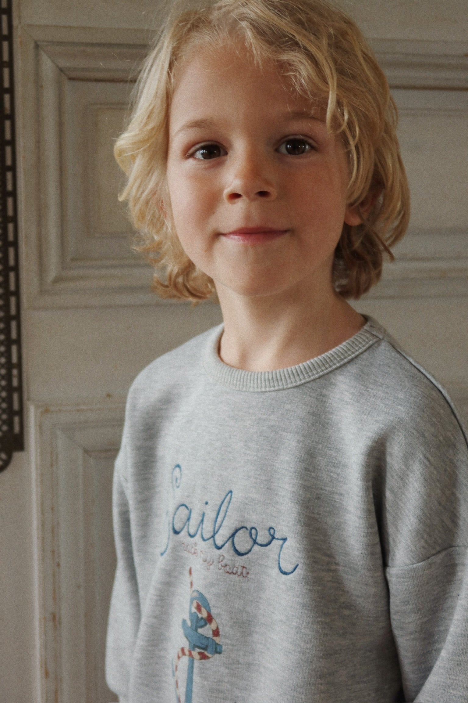 Konges Slojd - Lou Sweat Shirt OCS - Grey Melange - Konges Slojd - littleyoyo.ca