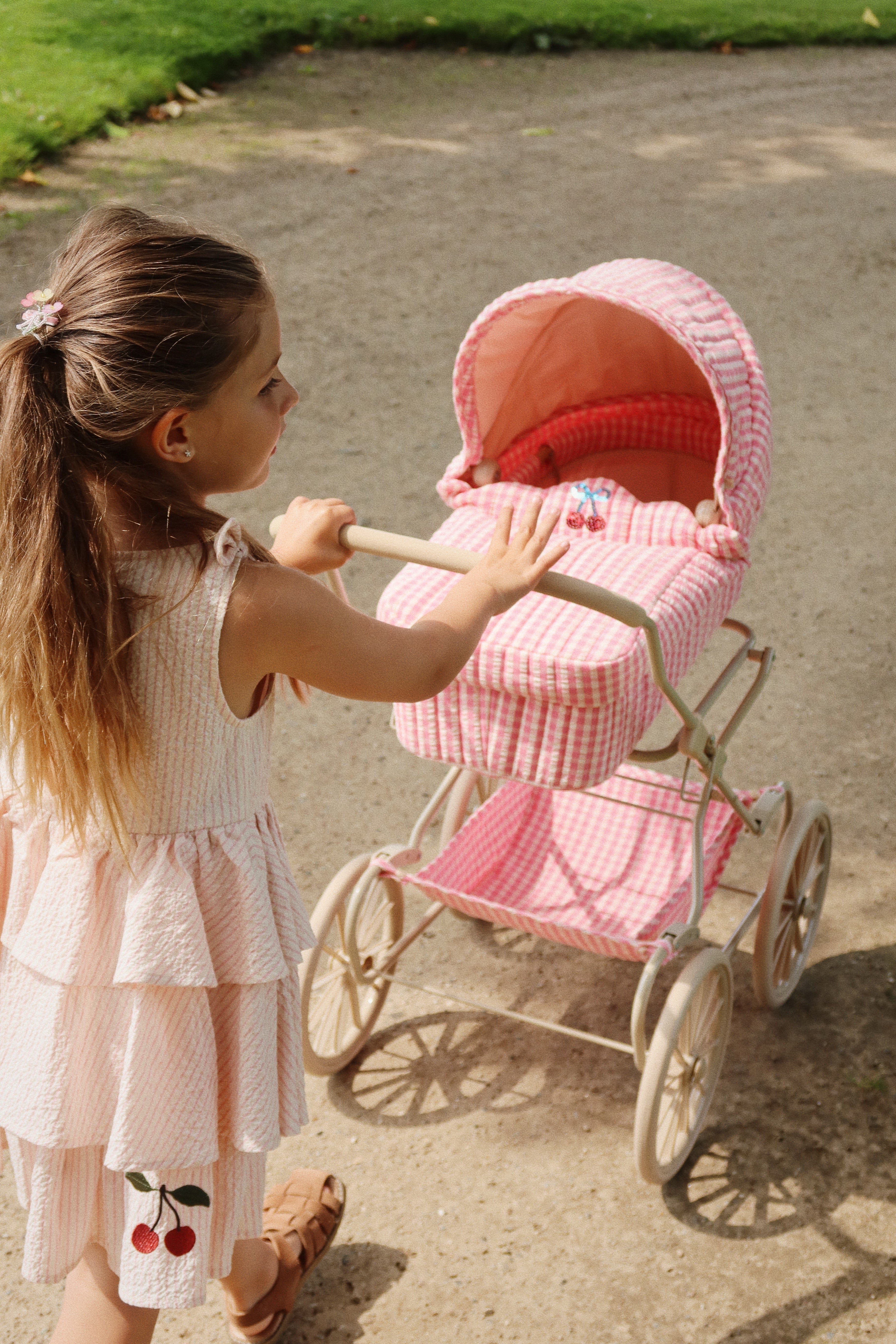 Konges Slojd - Ellie Dress GOTS - Peony Stripe - Konges Slojd - littleyoyo.ca