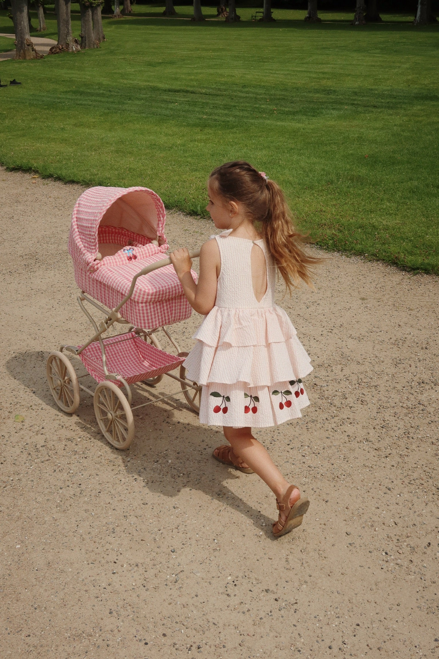 Konges Slojd - Ellie Dress GOTS - Peony Stripe - Konges Slojd - littleyoyo.ca