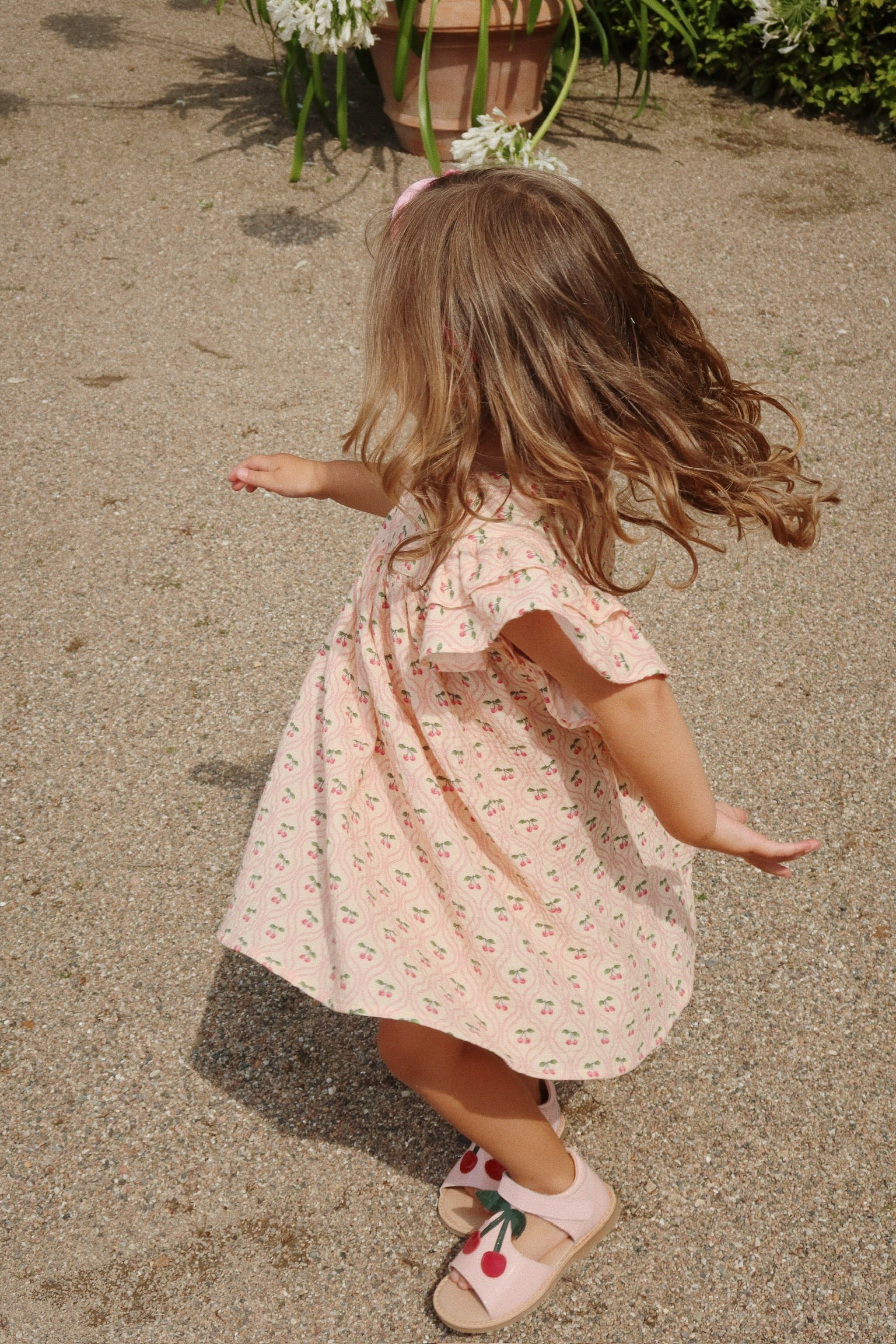 Konges Slojd - Coco Dress GOTS - Cherry Pink Motif - Konges Slojd - littleyoyo.ca