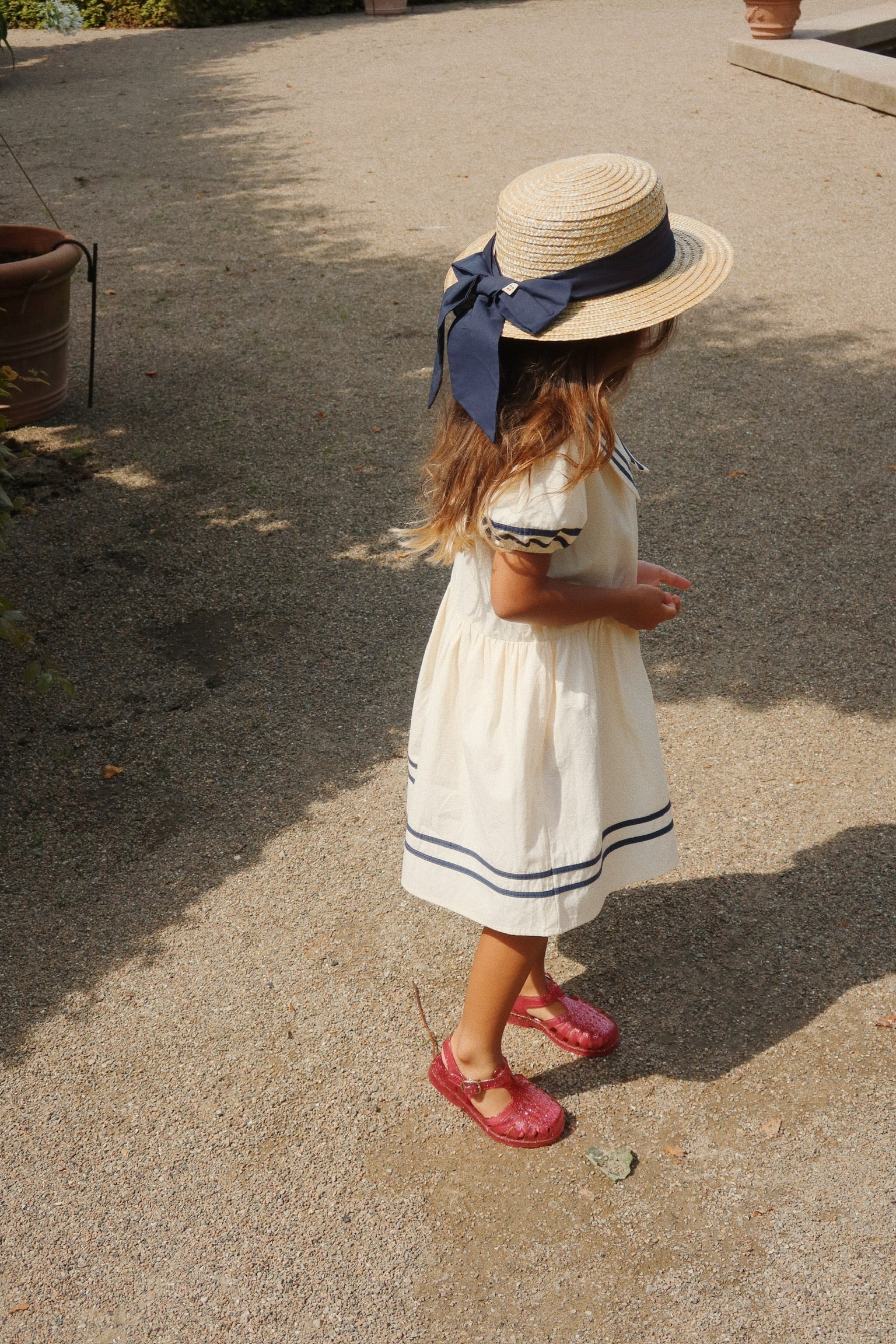 Konges Slojd - Allie Sailor Dress GOTS - Optic White - Konges Slojd - littleyoyo.ca