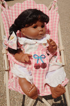 Konges Slojd - Cheeky Doll Stroller - Bubblegum Check - Konges Slojd - littleyoyo.ca