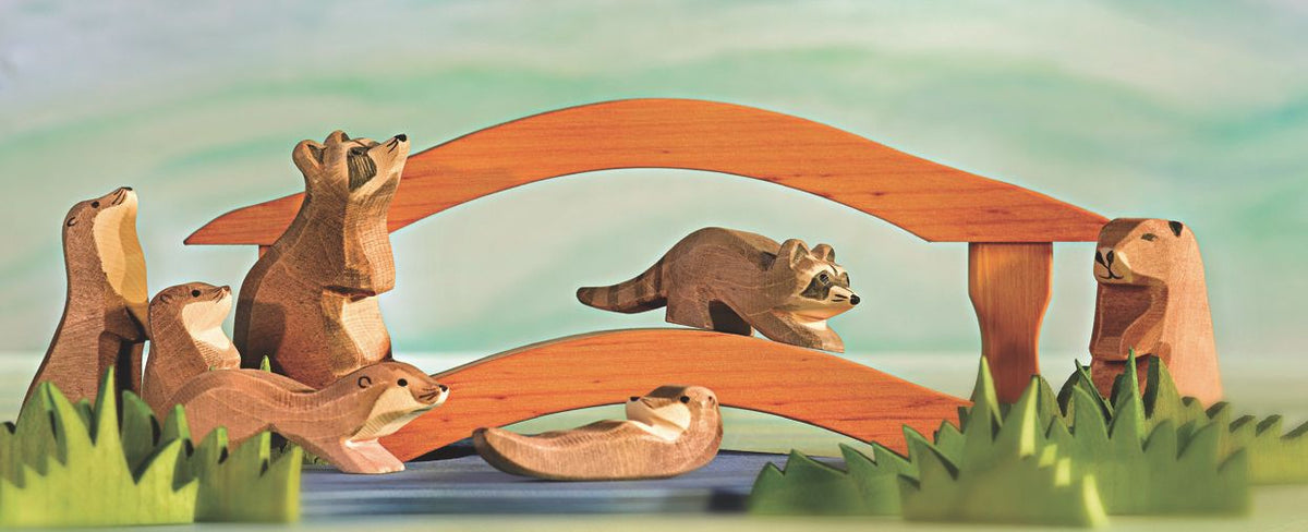 Ostheimer riverside scene with otters