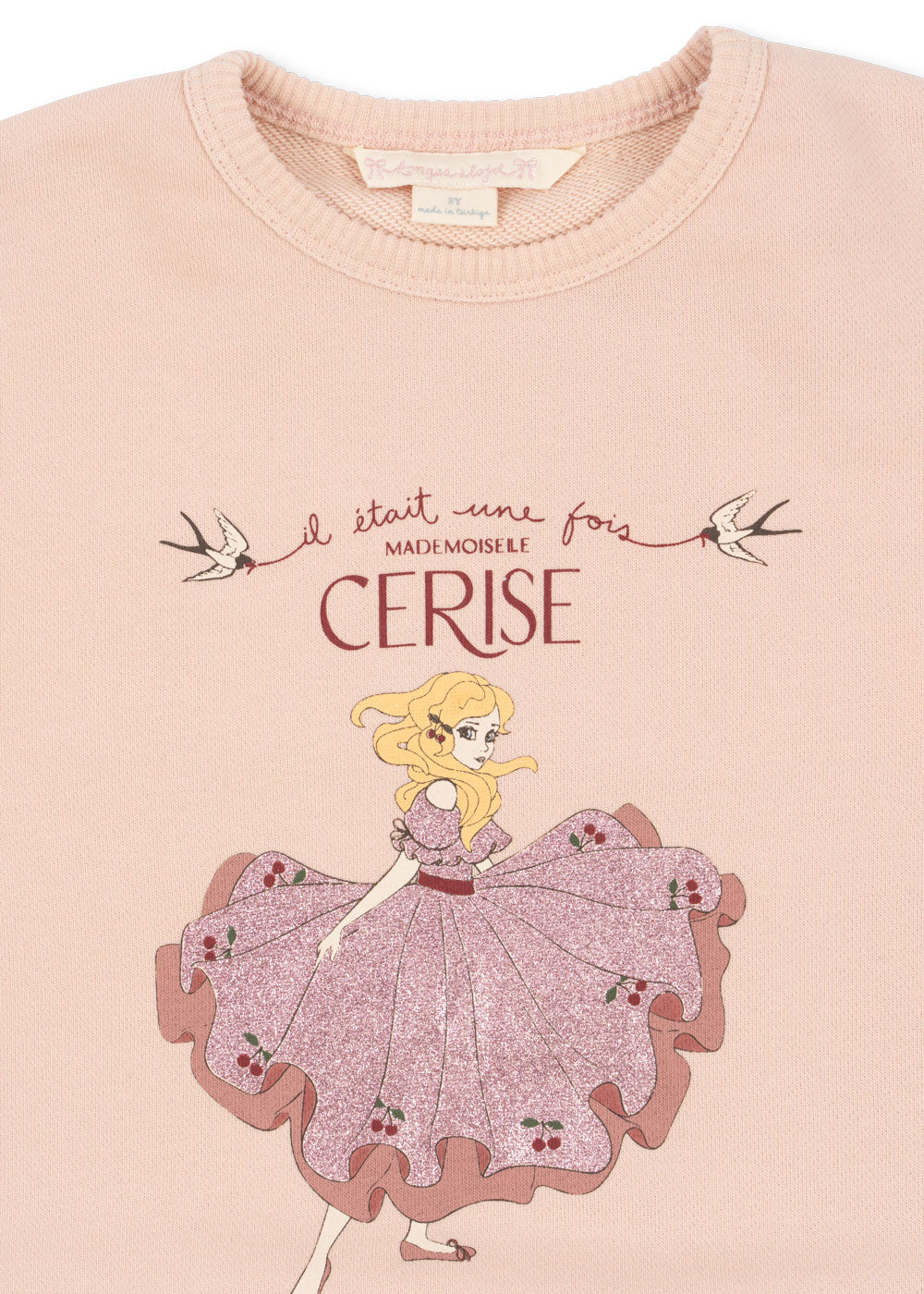 Konges Slojd - Lou Glitter Sweatshirt OCS - Cameo Rose - Konges Slojd - littleyoyo.ca