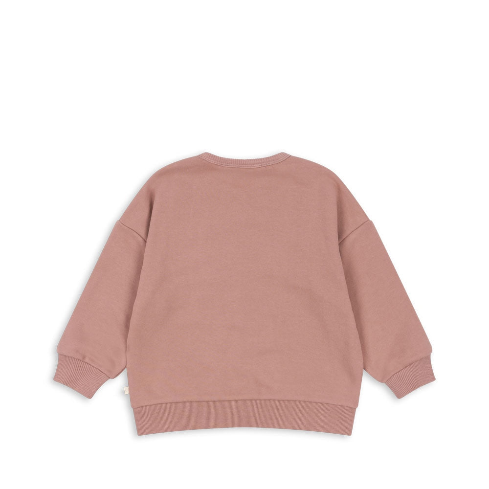 Konges Slojd - Lou Glitter Sweatshirt OCS - Mahogany Rose - Konges Slojd - littleyoyo.ca