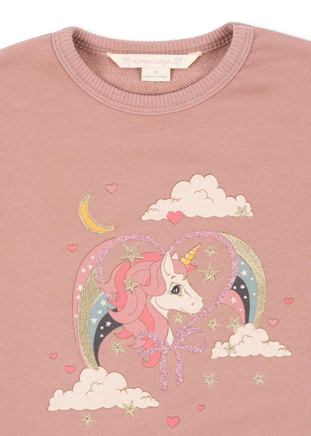 Konges Slojd - Lou Glitter Sweatshirt OCS - Mahogany Rose - Konges Slojd - littleyoyo.ca