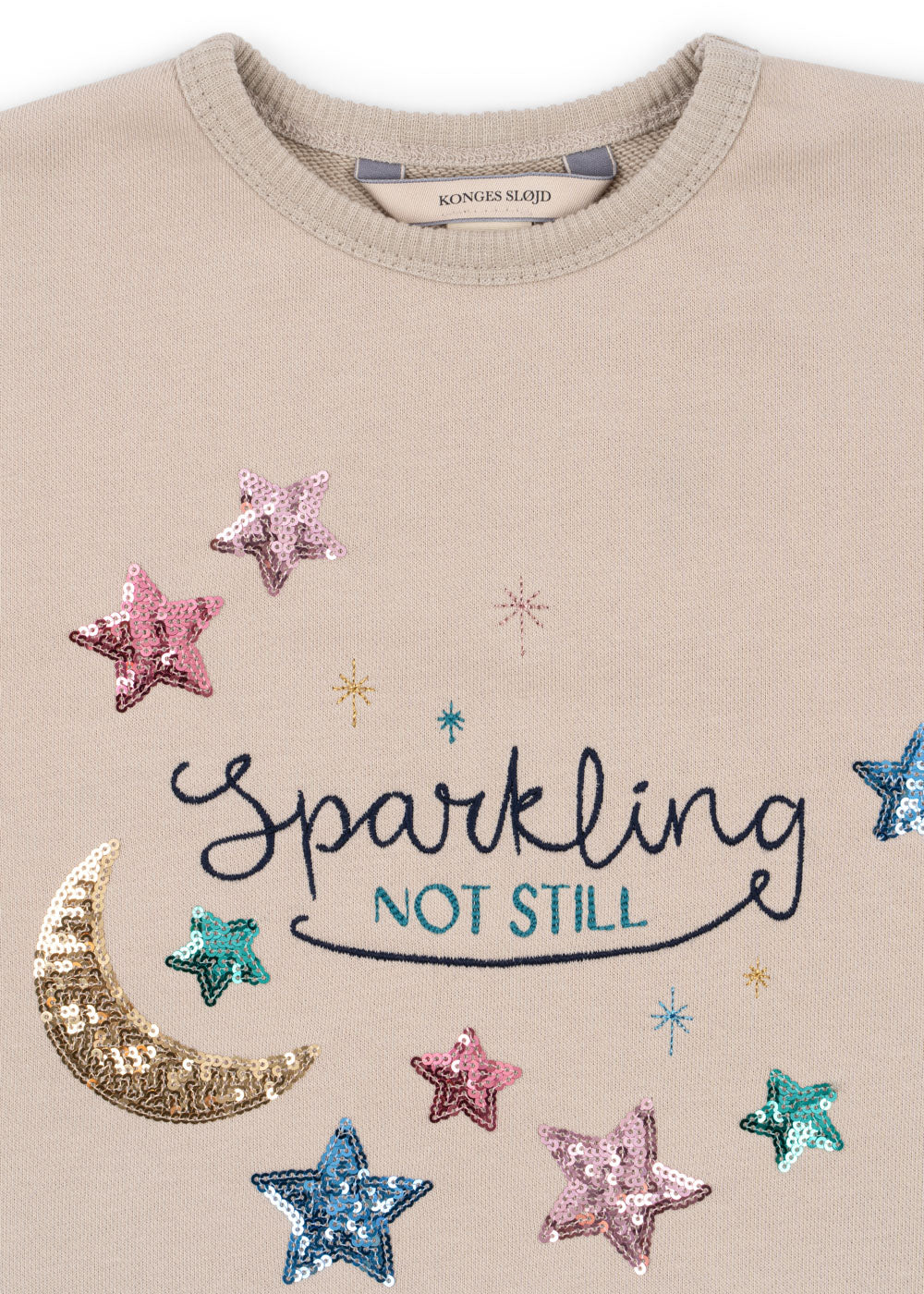 Konges Slojd - Lou Sequins Sweatshirt OCS - French Oak - Konges Slojd - littleyoyo.ca