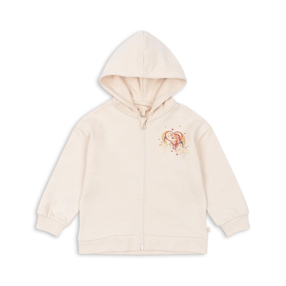 Konges Slojd - Loupy Lou Hoodie GOTS - Ecru - Konges Slojd - littleyoyo.ca
