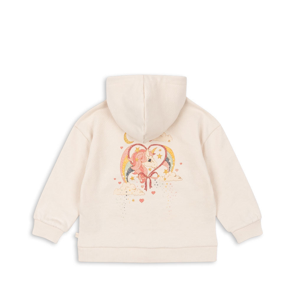 Konges Slojd - Loupy Lou Hoodie GOTS - Ecru - Konges Slojd - littleyoyo.ca