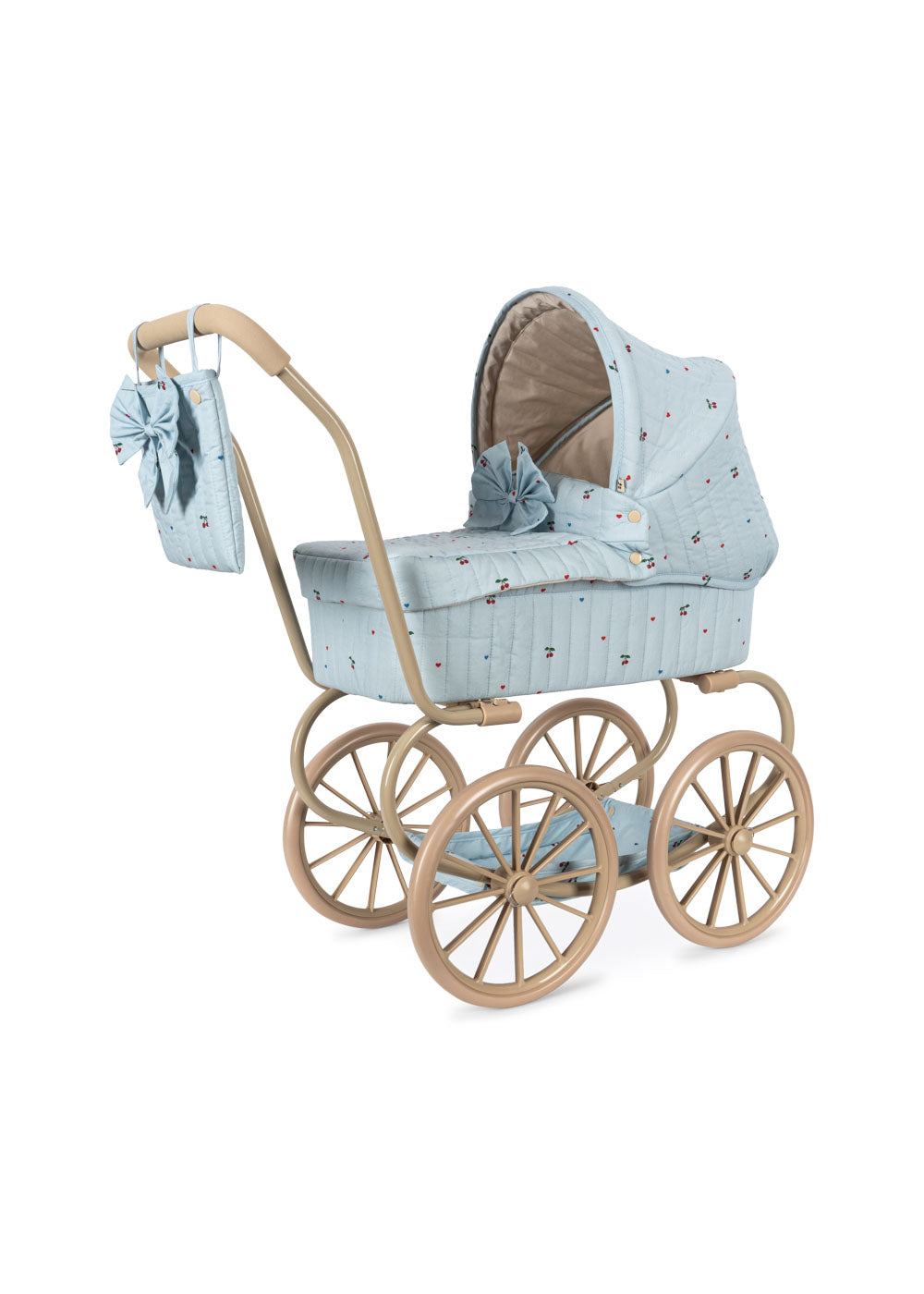 Konges Slojd - Minnie Bow Doll Pram - Cherry Blue Coeur - Konges Slojd - littleyoyo.ca