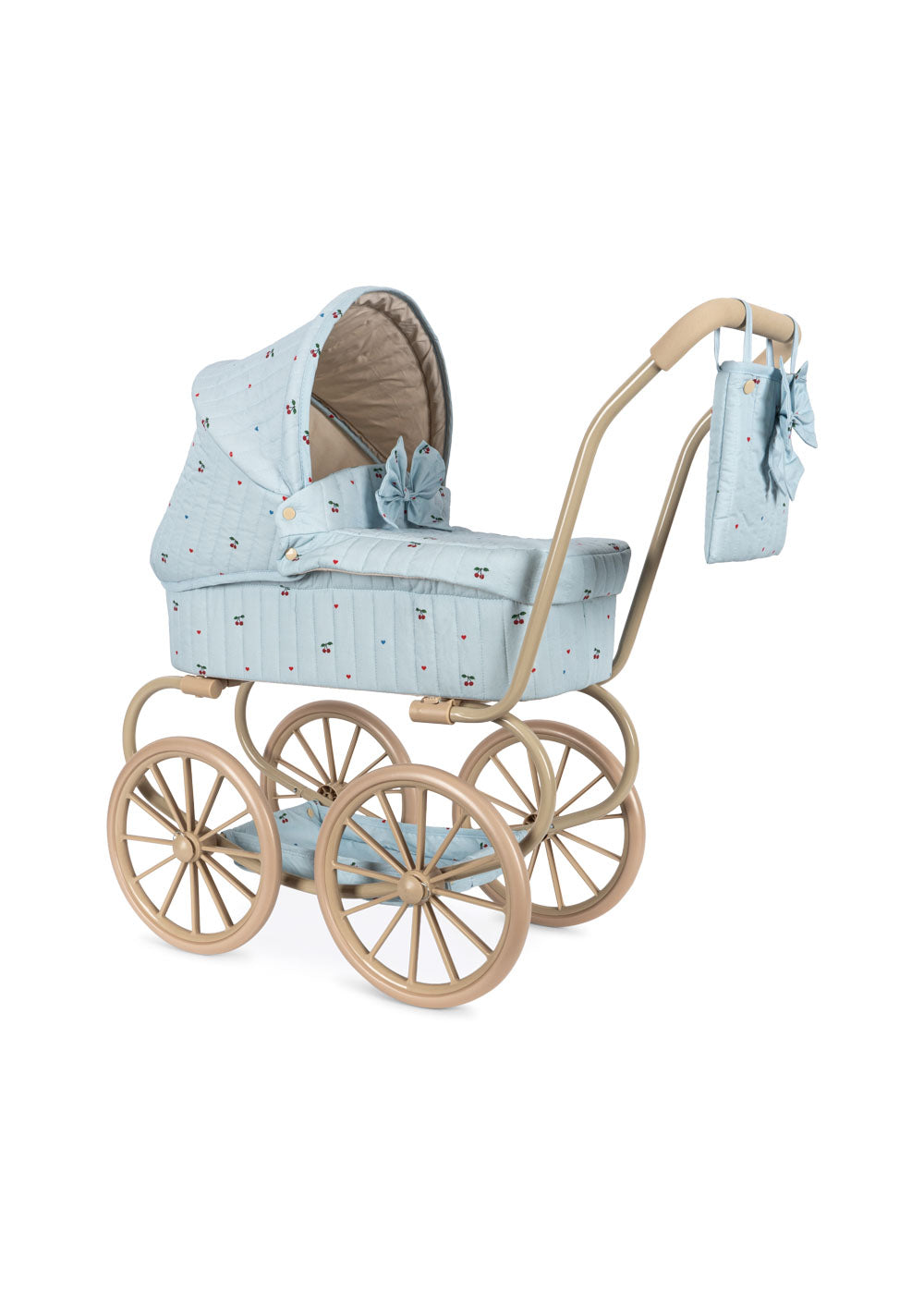 Konges Slojd - Minnie Bow Doll Pram - Cherry Blue Coeur - Konges Slojd - littleyoyo.ca