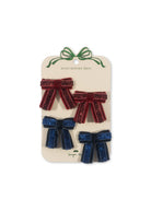 Konges Slojd - 4 Pack Velvet Bow Hair Clips - Konges Slojd - littleyoyo.ca