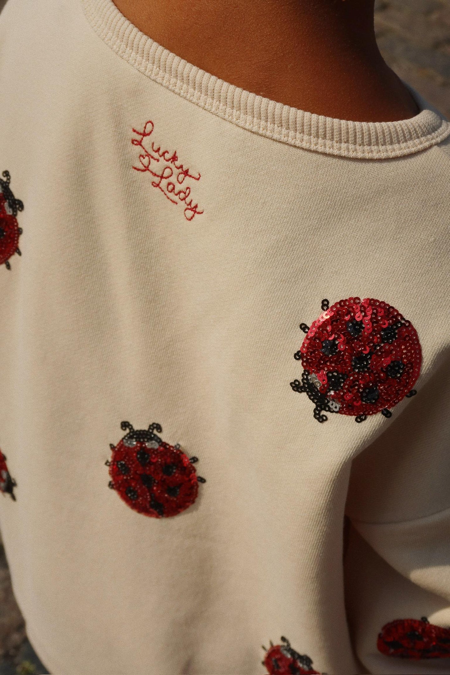 Konges Slojd - Lou Ladybug Glitter Sweatshirt OCS