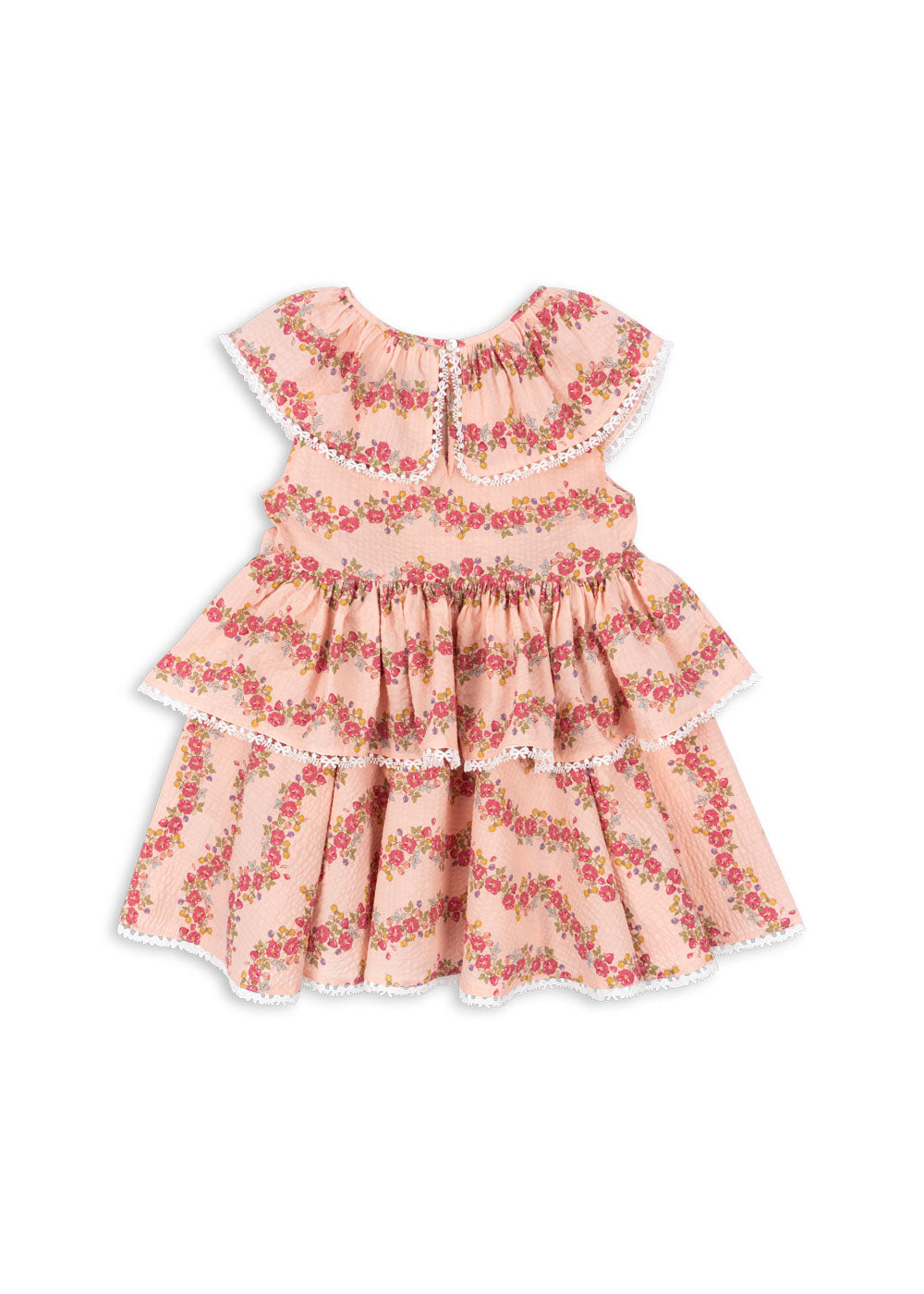 Konges Slojd - Bella Frill Dress GOTS - Floria Pink - Konges Slojd - littleyoyo.ca
