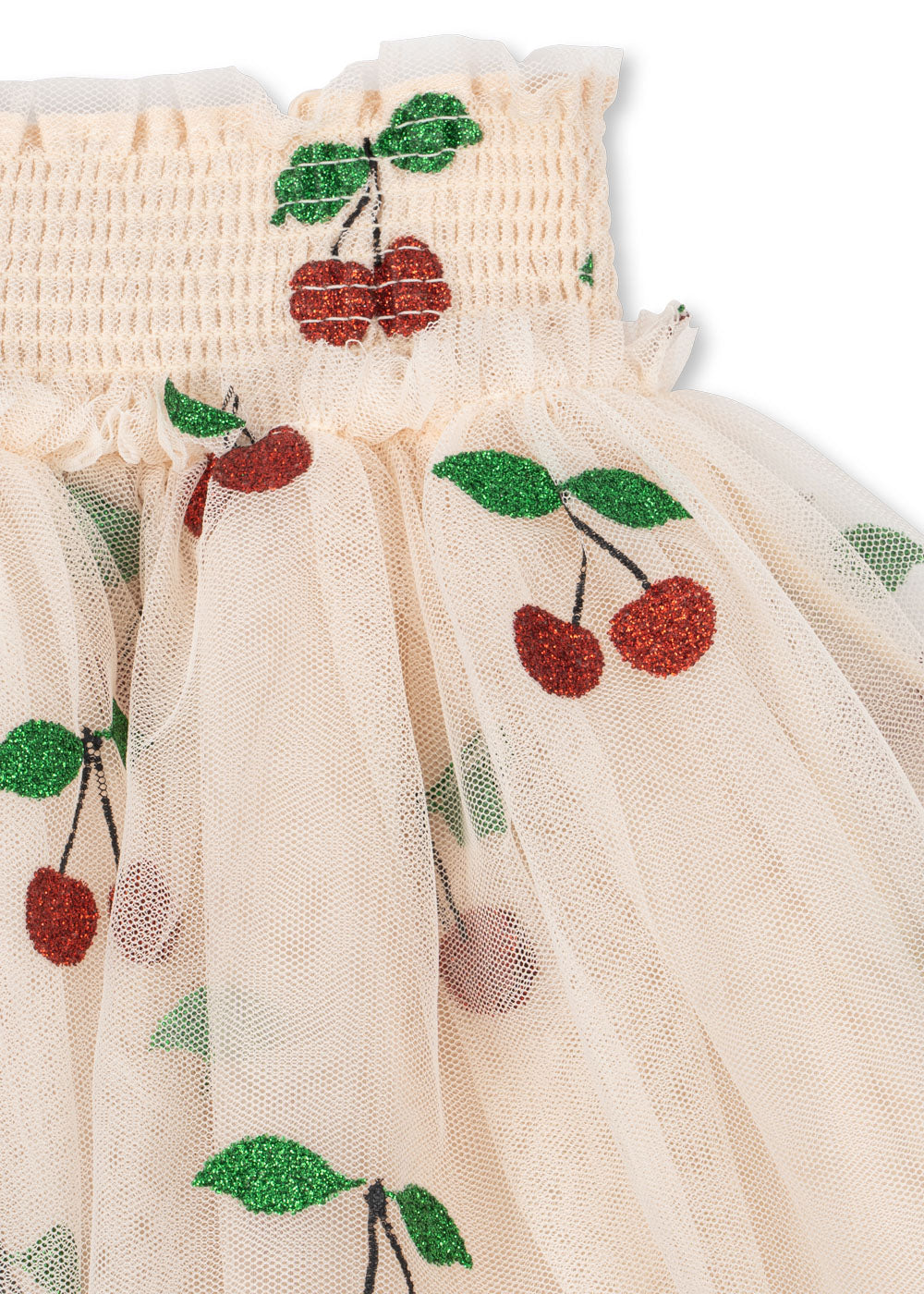 Konges Slojd - Tullie Smock Skirt - Ma Grande Cerise Glitter - Konges Slojd - littleyoyo.ca