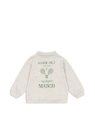 Konges Slojd - Spotty LS Polo GOTS - Off White Melange - Konges Slojd - littleyoyo.ca