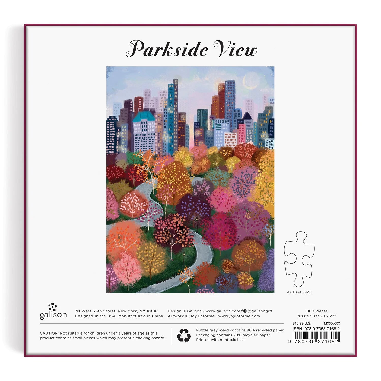 Joy Laforme Parkside View - 1000pc Jigsaw Puzzle - Galison - littleyoyo.ca