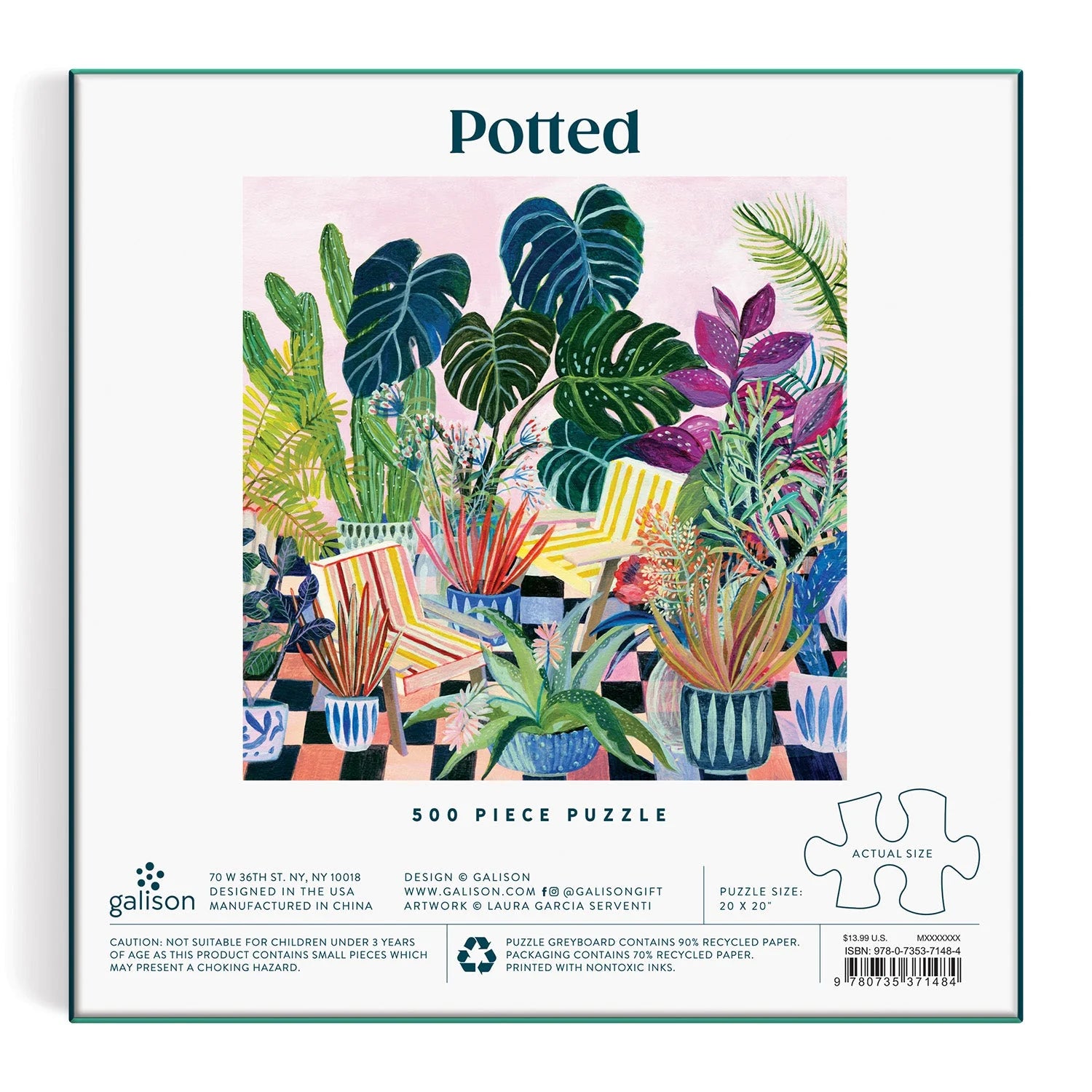 Potted - 500pc Jigsaw Puzzle - Galison - littleyoyo.ca