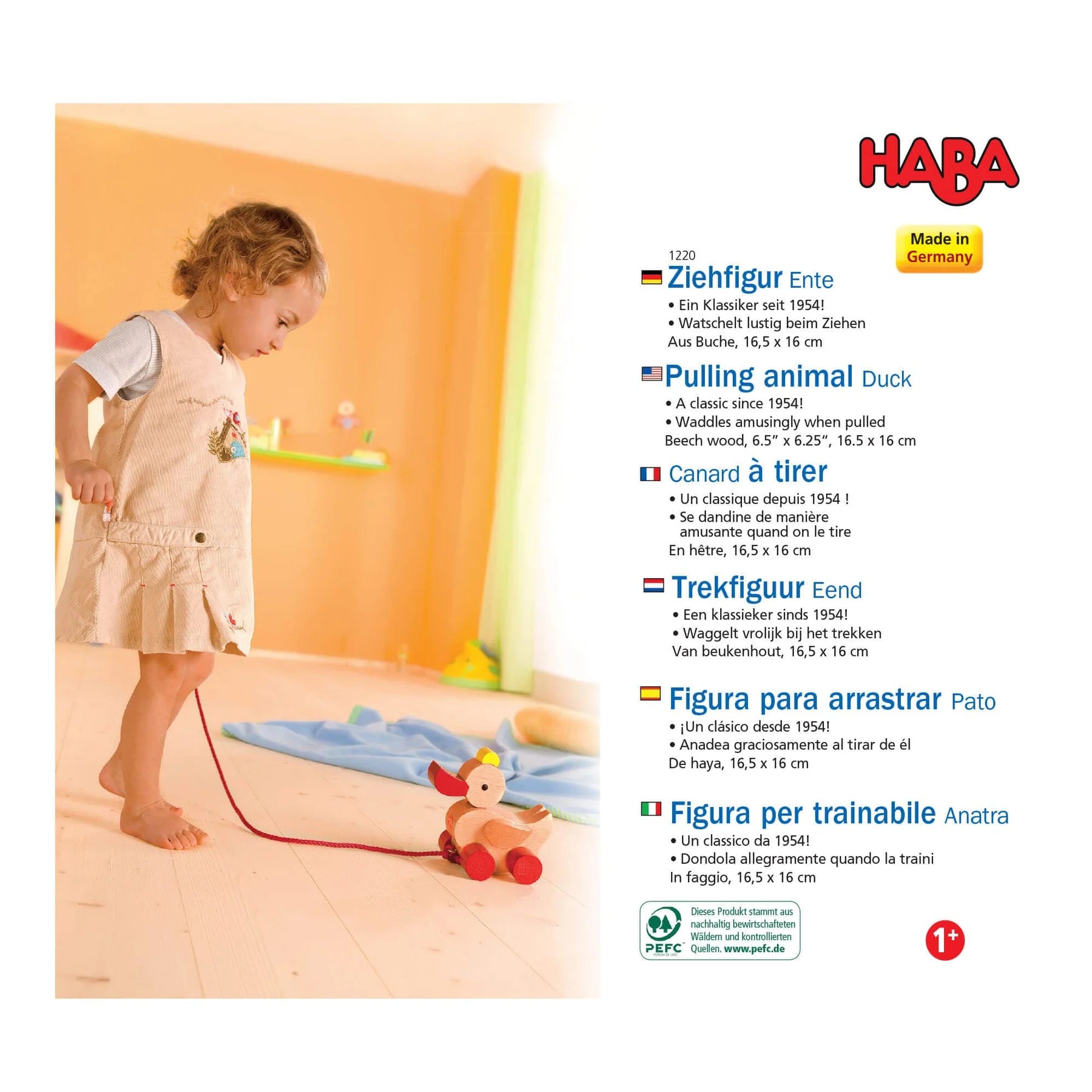 HABA - Pulling Figure Duck - HABA - littleyoyo.ca