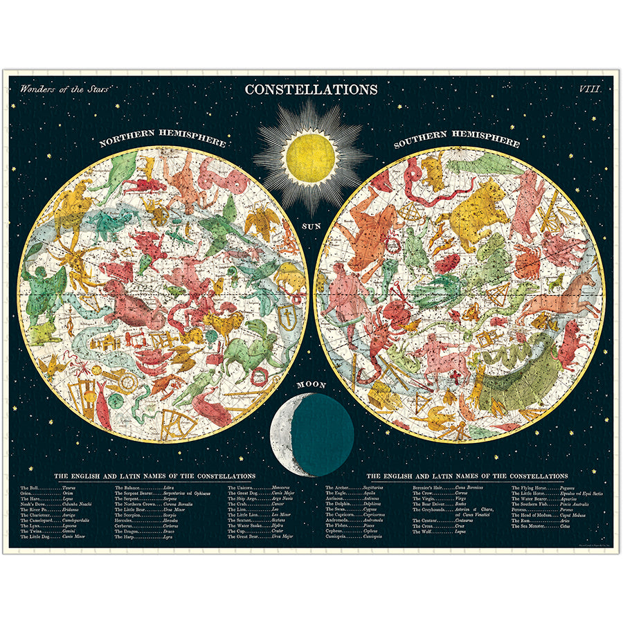 Constellations - 1000 Piece Vintage Puzzle - Cavallini & Co. - littleyoyo.ca