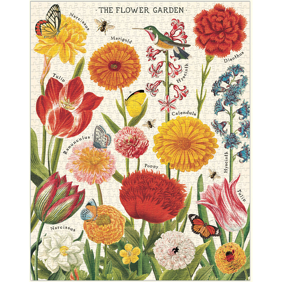 Flower Garden - 1000 Piece Vintage Puzzle - Cavallini & Co. - littleyoyo.ca