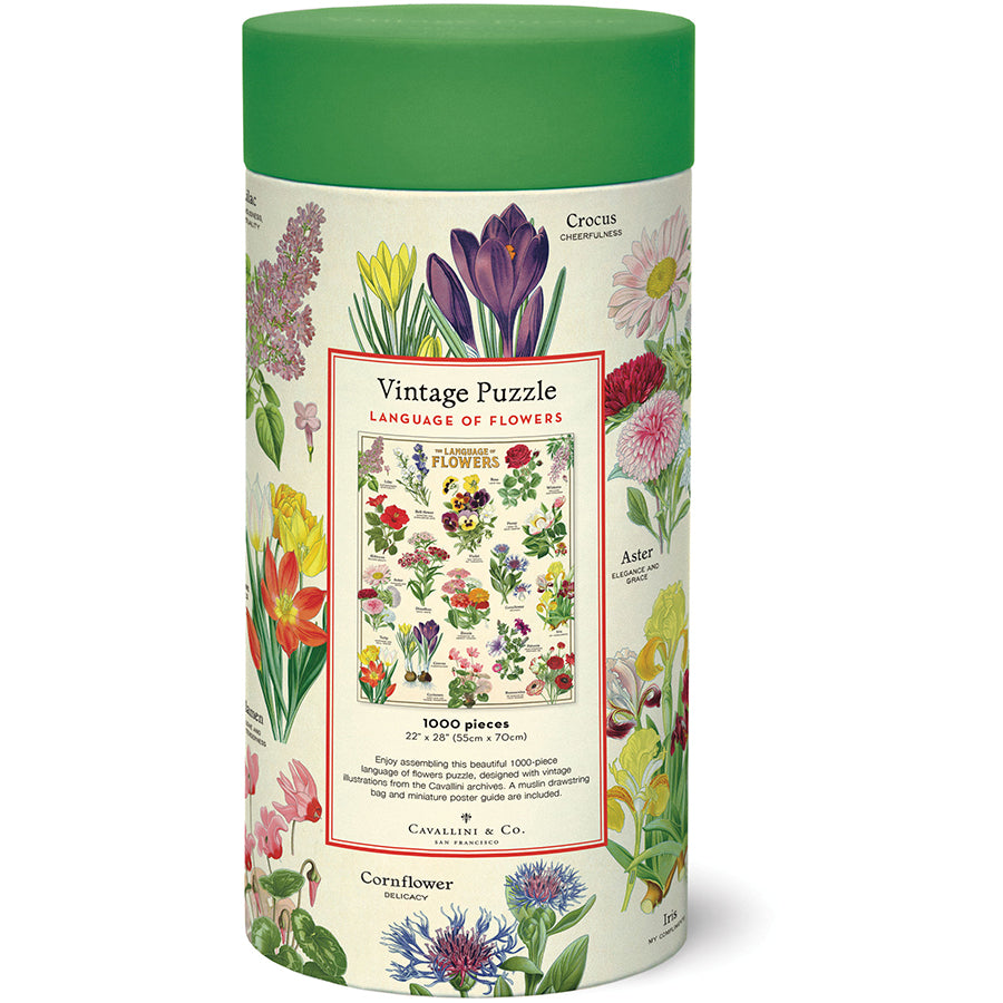 Language of Flowers - 1000 Piece Vintage Puzzle - Cavallini & Co. - littleyoyo.ca