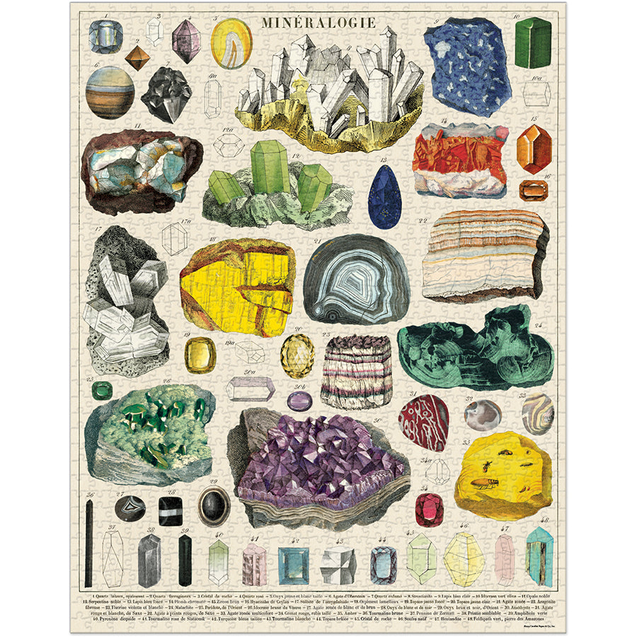 Mineralogie - 1000 Piece Vintage Puzzle - Cavallini & Co. - littleyoyo.ca
