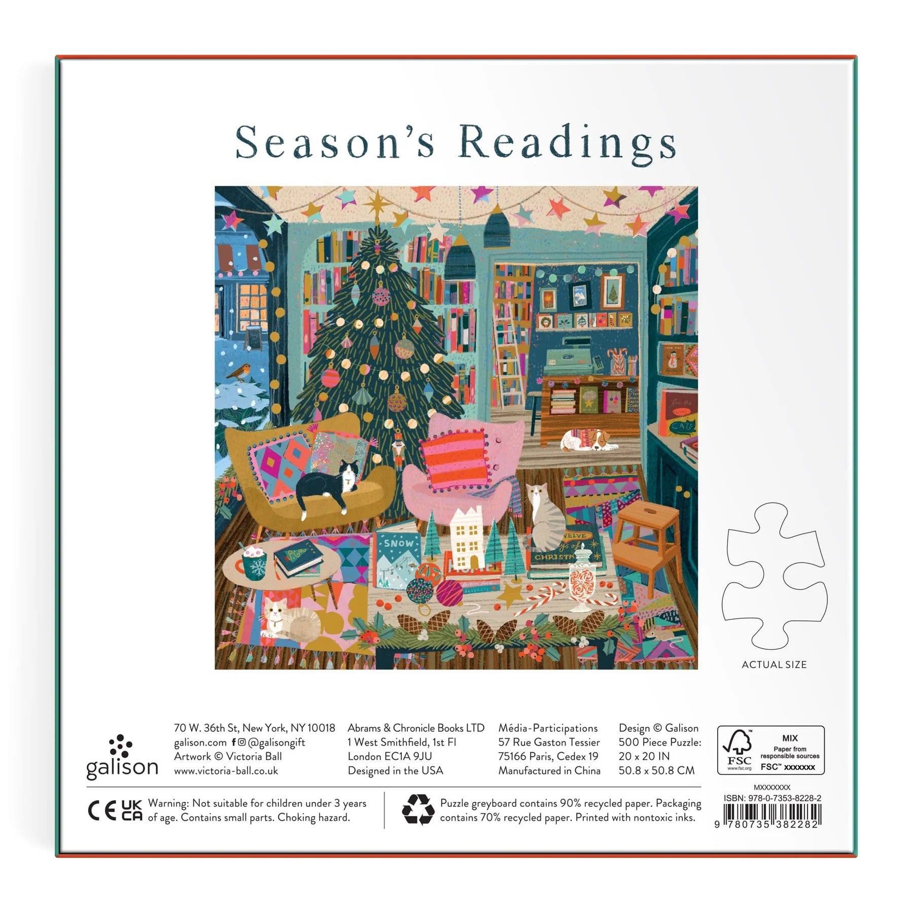 Season's Readings - 500 Piece Foil Jigsaw Puzzle - Galison - littleyoyo.ca