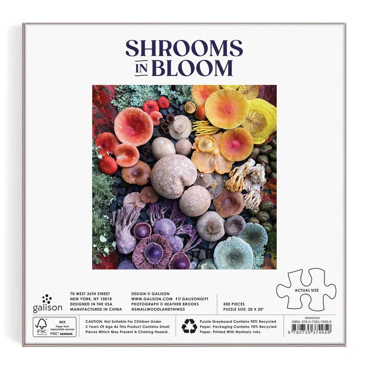 Shrooms in Bloom - 500pc Jigsaw Puzzle - Galison - littleyoyo.ca