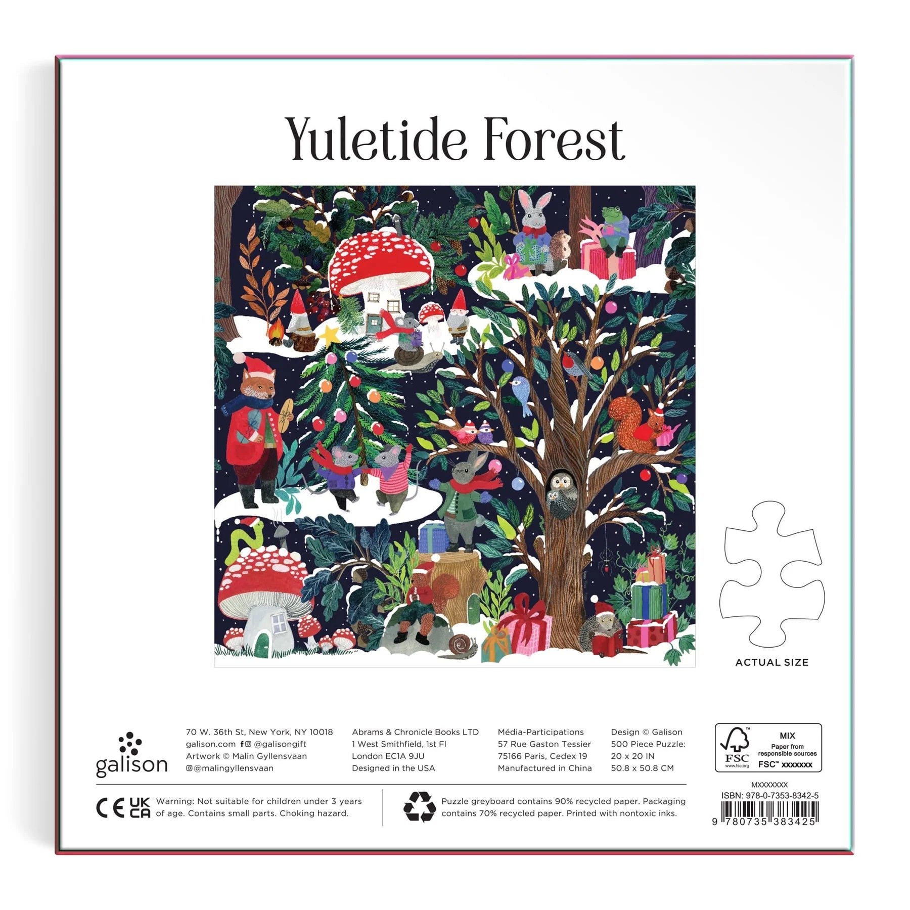 Yuletide Forest - 500 Piece Jigsaw Puzzle - Galison - littleyoyo.ca