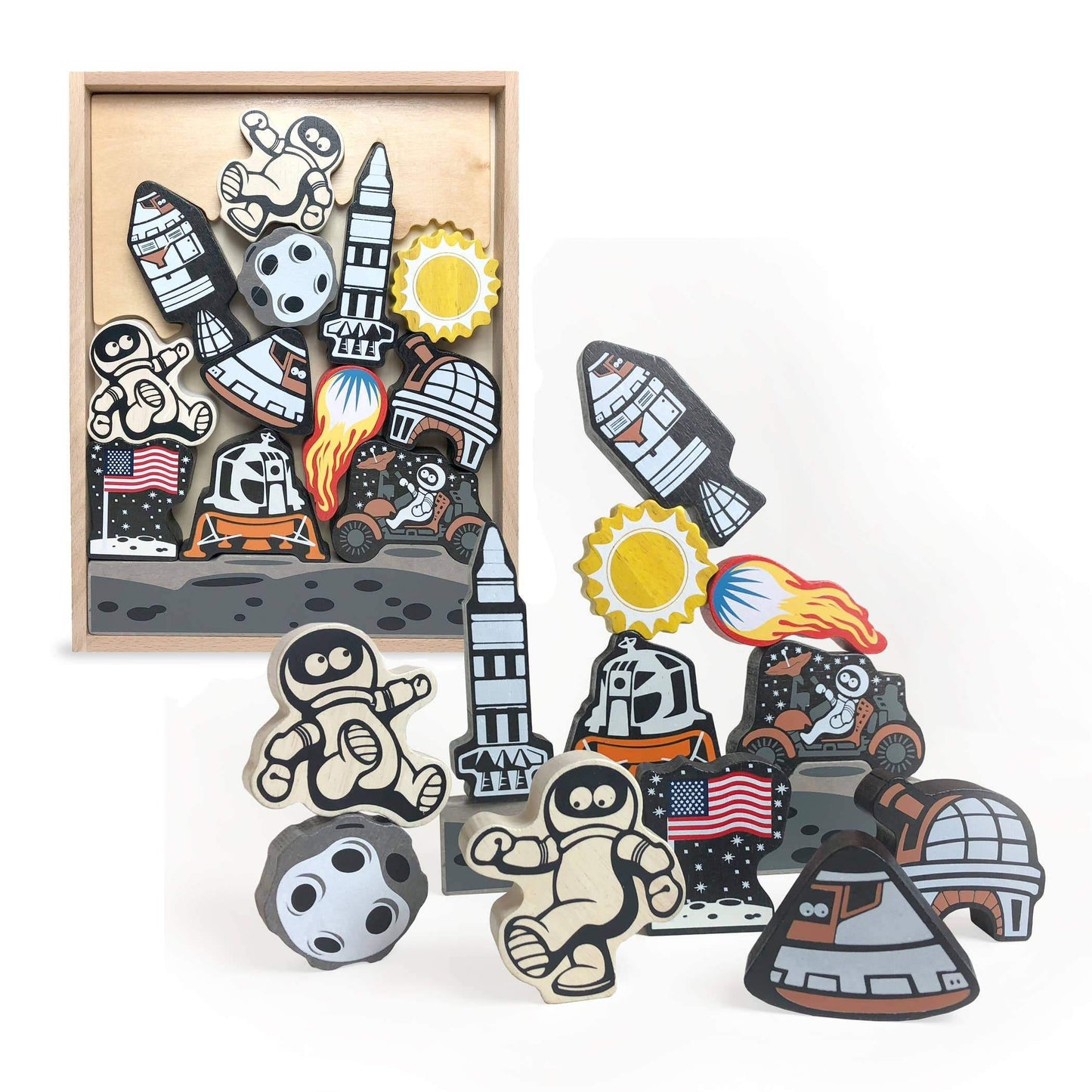 BeginAgain - Lunar Lander Balance Game and Playset - BeginAgain - littleyoyo.ca