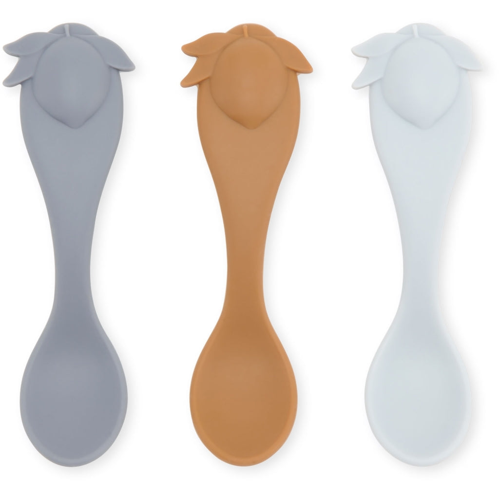 Konges Slojd - 3 Pack Baby Spoon Lemon