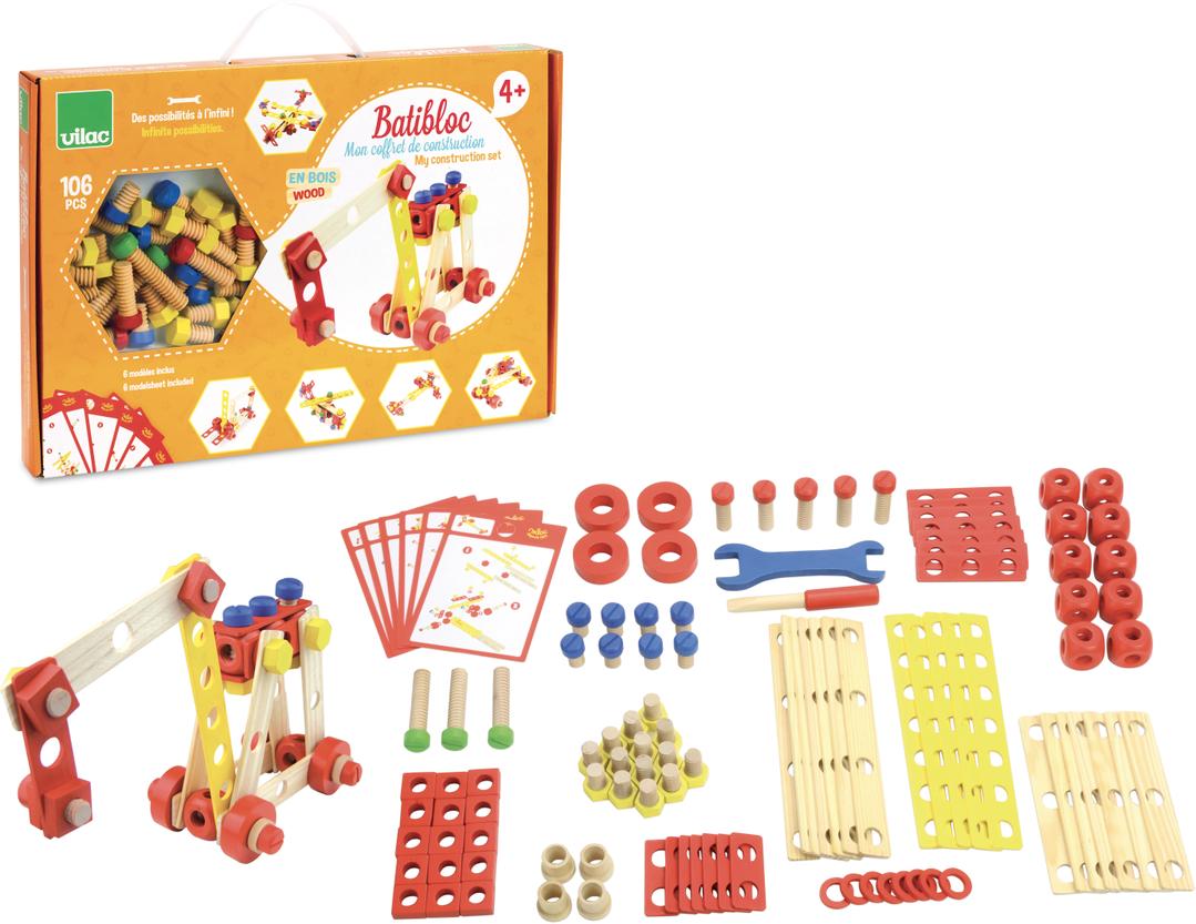Vilac - Wood construction set Batibloc - Vilac - littleyoyo.ca