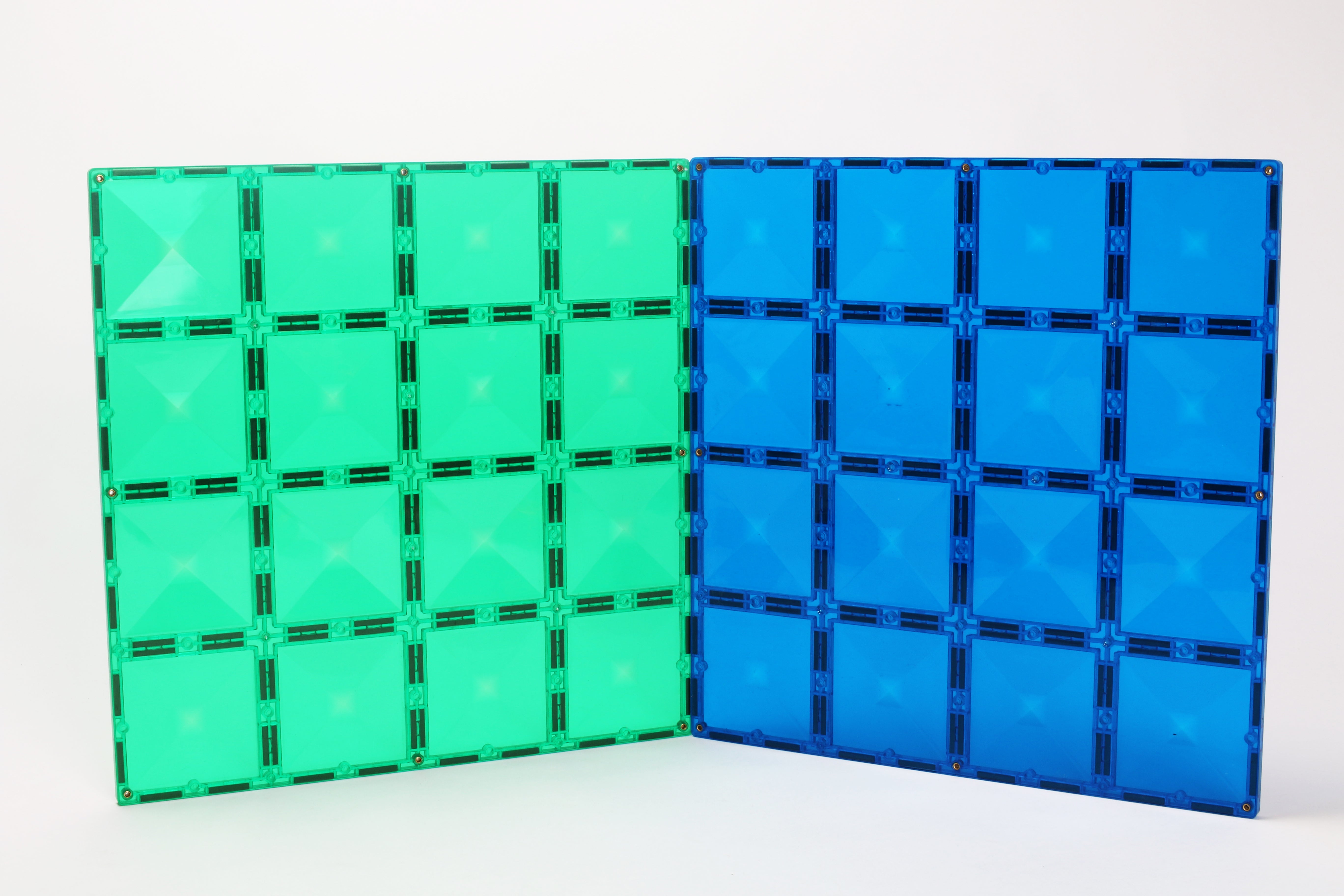 Connetix - Rainbow Blue & Green Base Plate - 2 Piece Pack Magnetic Tiles - Connetix - littleyoyo.ca