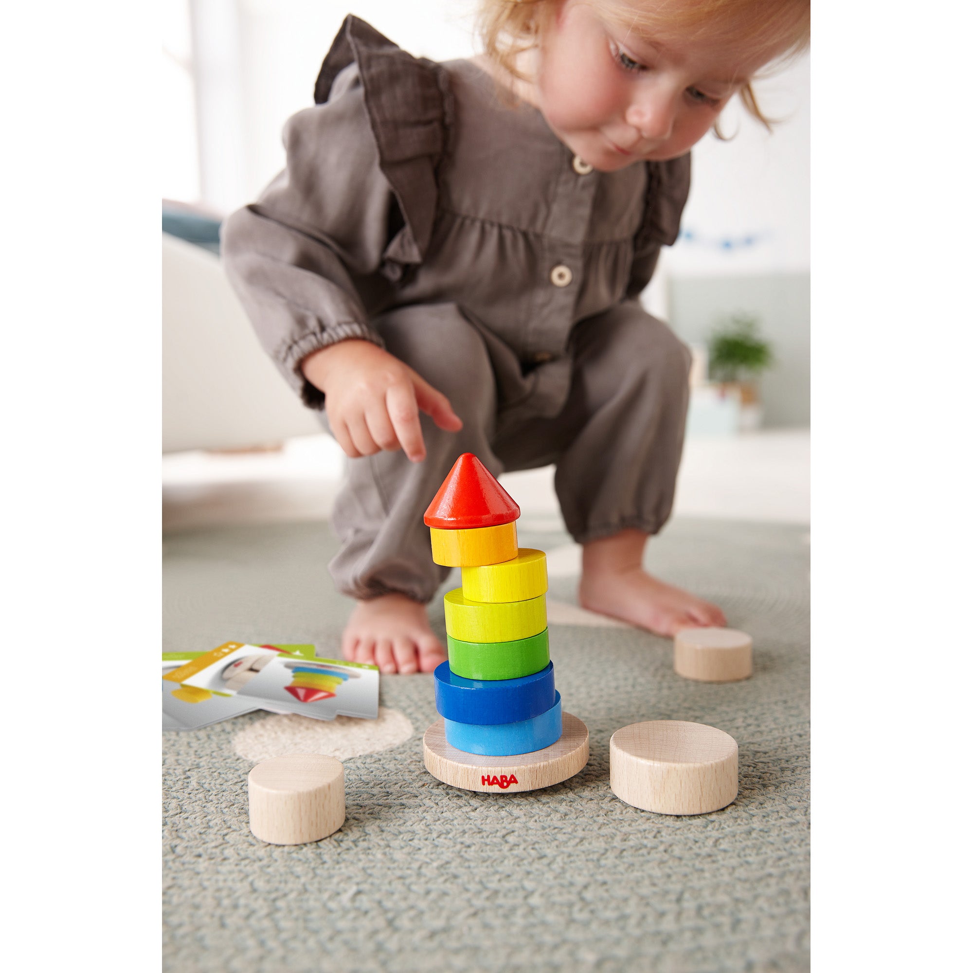 HABA - Wobbly Tower Stacking Game - HABA - littleyoyo.ca
