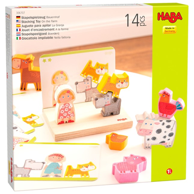 HABA - On the Farm Stacking Toy - HABA - littleyoyo.ca