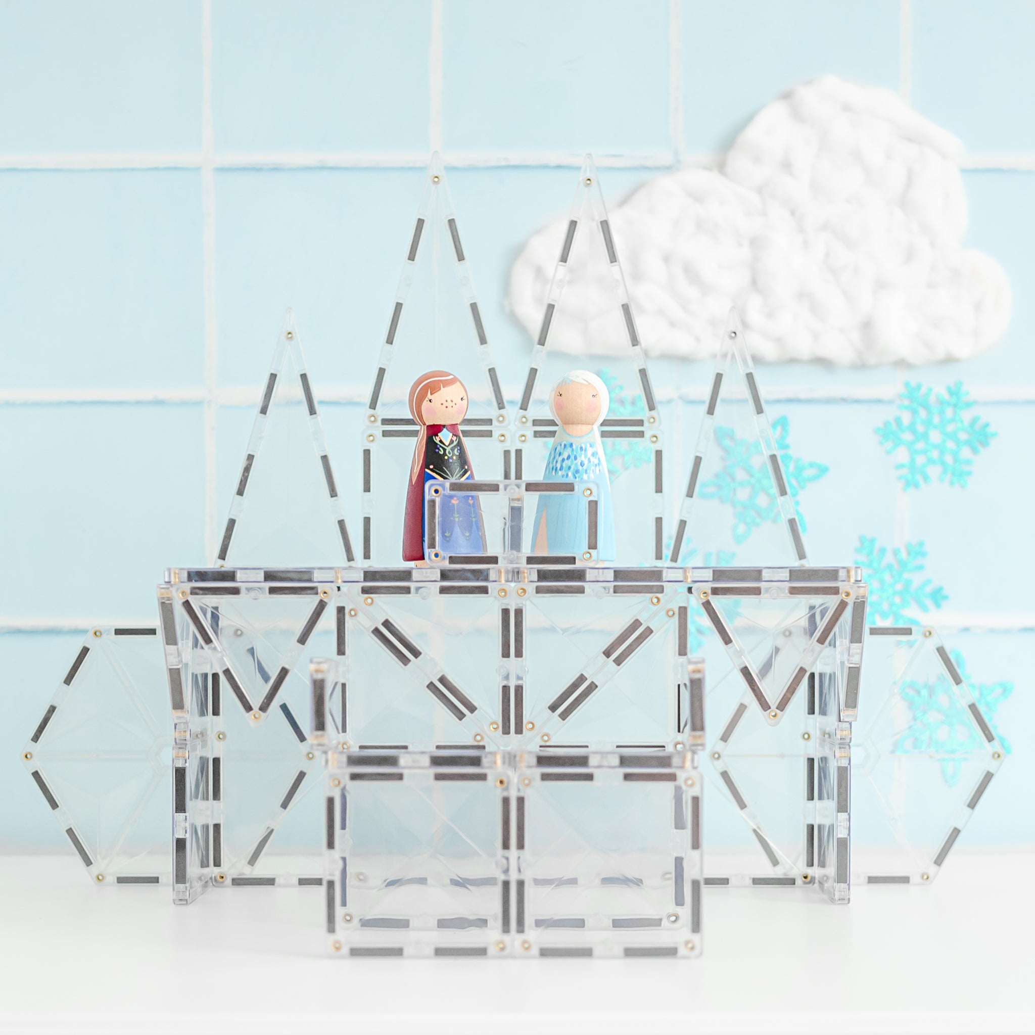 Connetix - Clear Starter Pack - 34 Piece Magnetic Tiles - Connetix - littleyoyo.ca
