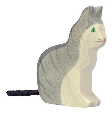 Holztiger - Cat Sitting Wooden Figure - Holztiger - littleyoyo.ca