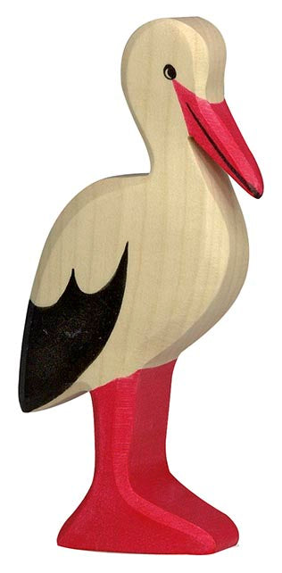 Holztiger - Stork Wooden Figure - Holztiger - littleyoyo.ca