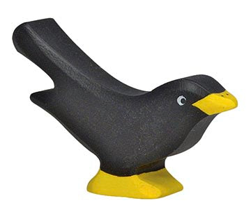 Holztiger - Blackbird Wooden Figure - Holztiger - littleyoyo.ca