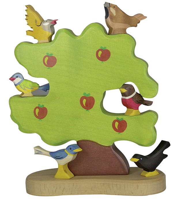 Holztiger - Apple Tree for Birds Wooden Figure - Holztiger - littleyoyo.ca