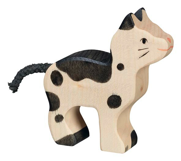 Holztiger - Cat Black and White Wooden Figure - Holztiger - littleyoyo.ca